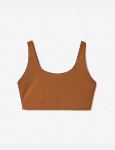 Casual Sleeveless Striped Women Brown Top